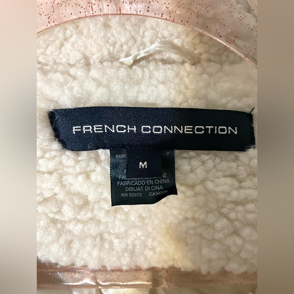 French Connection Colorblocked Teddy Coat NWT - Picture 6 of 7